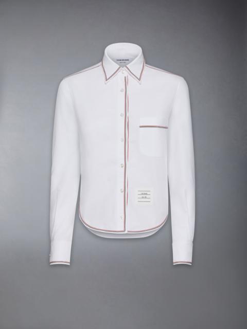 Thom Browne Classic Long Sleeve Cropped Shirt