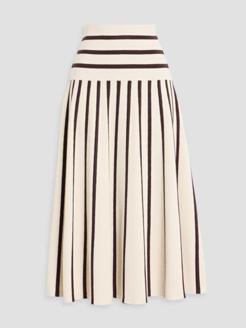 Zimmermann Striped jacquard-knit midi skirt