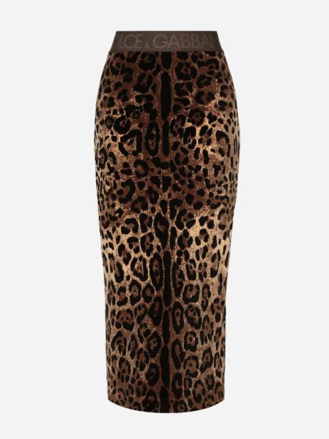 Dolce & Gabbana Calf Length Leopard Skirt