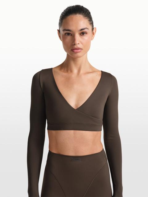 Nike NikeSKIMS Matte Women's Long-Sleeve Wrap Top