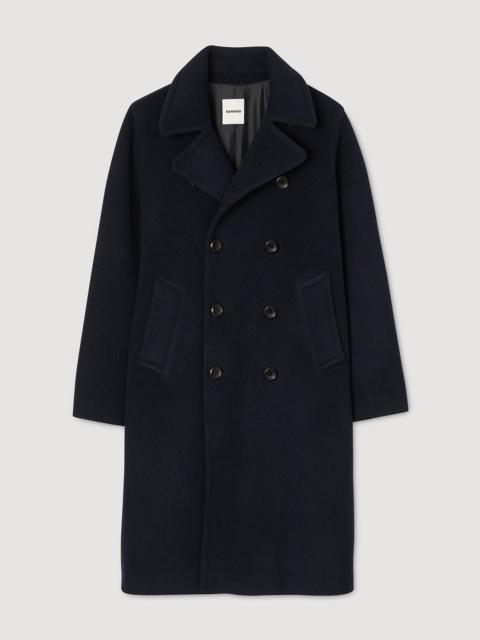 Sandro DOUBLE-BREASTED WOOL COAT