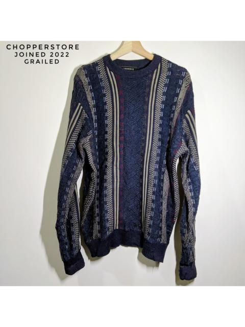 Other Designers Coloured Cable Knit Sweater - Vintage Lindbergh Logo Stripe Knitwear Sweater Jumper
