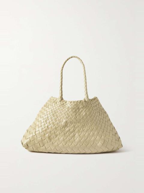 Santa Croce Big woven leather tote Cream