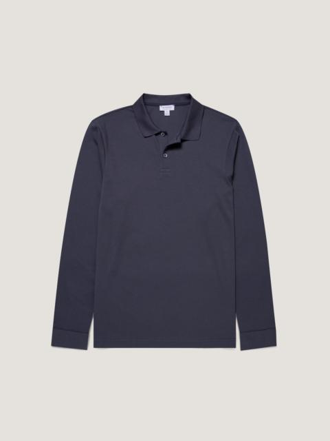 Sunspel Long Sleeve Piqué Polo Shirt