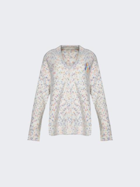 Loewe Trapeze Cardigan White And Multicolor
