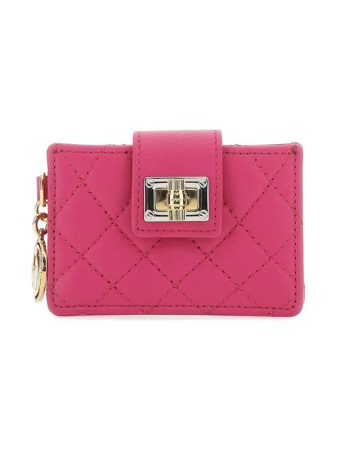 Lanvin Fuchsia Leather Card Holder