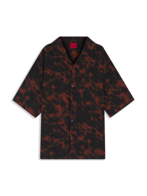 HUGO OVERSIZED-FIT SHIRT WITH DIGITAL PRINT