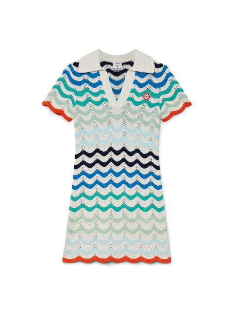 CASABLANCA Gradient Wave Crochet Dress | Casablanca Paris