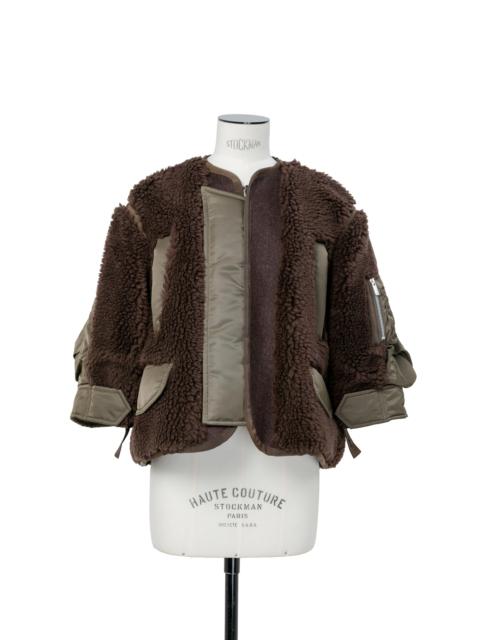 sacai Faux Shearling x Nylon Twill Blouson