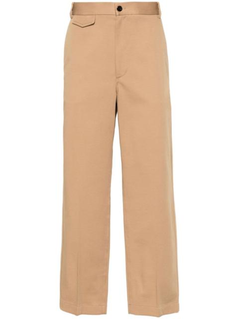 Gucci Pantaloni In Cotone Con Dettaglio Web