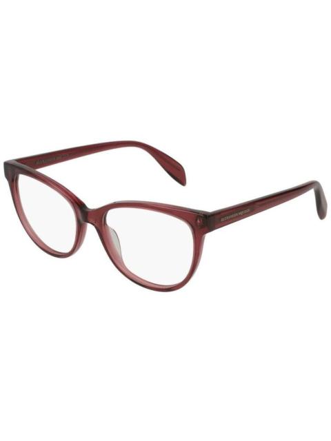 Alexander McQueen Alexander McQueen Ladies Pink Rectangular Eyeglass Frames Am0114O 003
