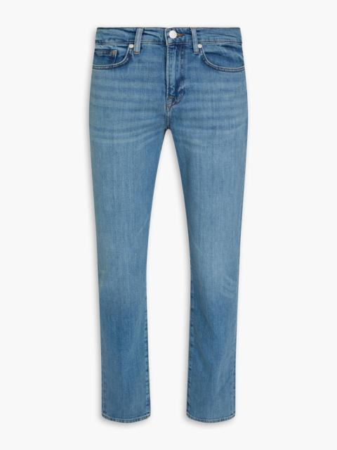FRAME L'Homme Athletic slim-fit whiskered denim jeans