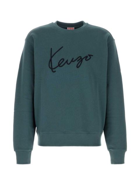 KENZO Kenzo Men Air Force Blue Cotton Sweatshirt