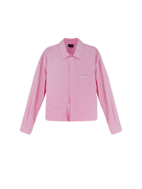 BALENCIAGA BALENCIAGA Pink Striped Cotton Shirt New & Authentic (Women'