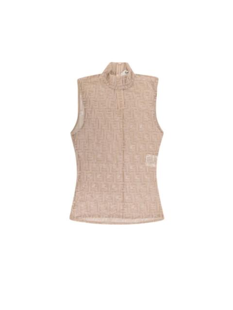 FENDI FENDI $700 Beige FF Top New & Authentic (Women's size:10;)