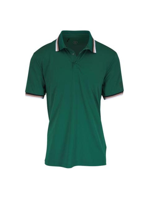 Arik striped-collar polo shirt