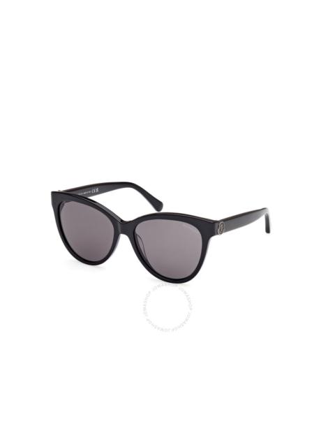 Moncler Maquille Smoke Butterfly Ladies Sunglasses ML0283 01A 55