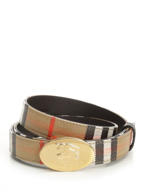 Burberry Burberry Women Reversible Knight Stamp Check Belt