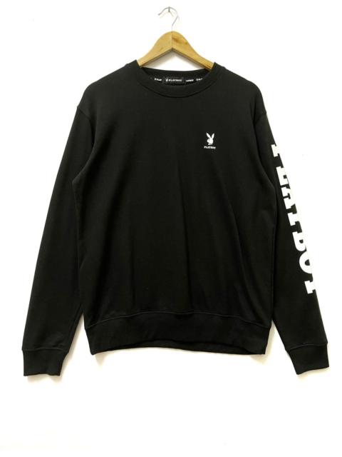 Other Designers Japanese Brand - Playboy Small Logo Spellout Sweatshirt Black Large