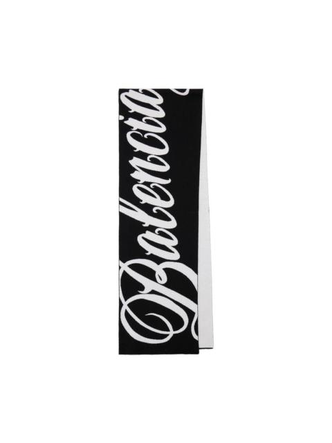 BALENCIAGA Men's Big B Scarf in Black/white