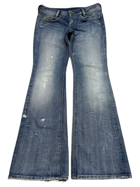 Diesel Flare Jeans Diesel Louvely Italy Distress Acid Wash Boot Cut