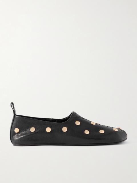 Chloé Rita Embellished Leather Ballet Flats