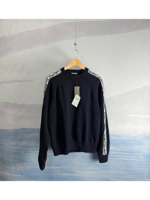 Dior Dior Navy Blue Oblique Knit Top with Arm Band