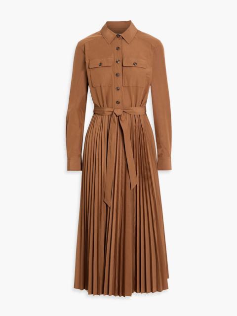 DEREK LAM 10 CROSBY Kenza pleated poplin midi shirt dress