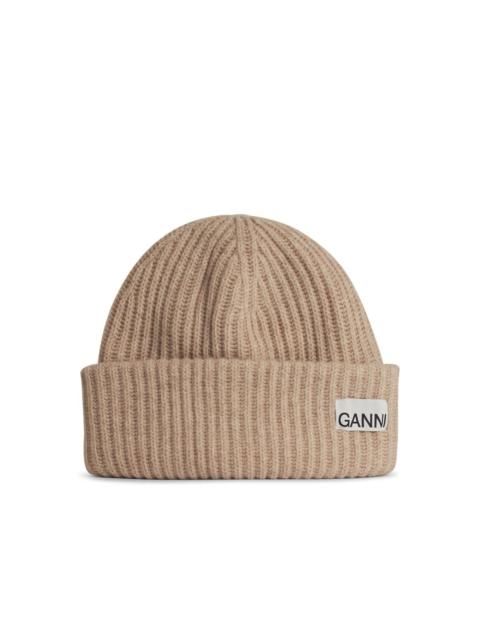 GANNI Ganni Beige Wool Beanie Women