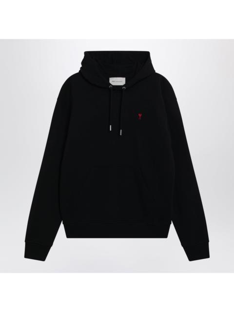 AMI Paris Ami Paris Black Ami De Coeur Hoodie Men