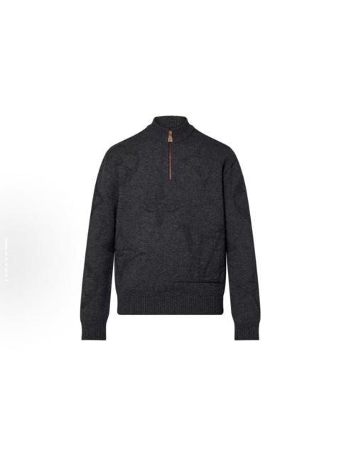 Louis Vuitton Louis Vuitton LV Jacquard Half-Zip High-Neck Sweater