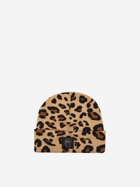 BRAIN DEAD Logo Head Beanie Leopard