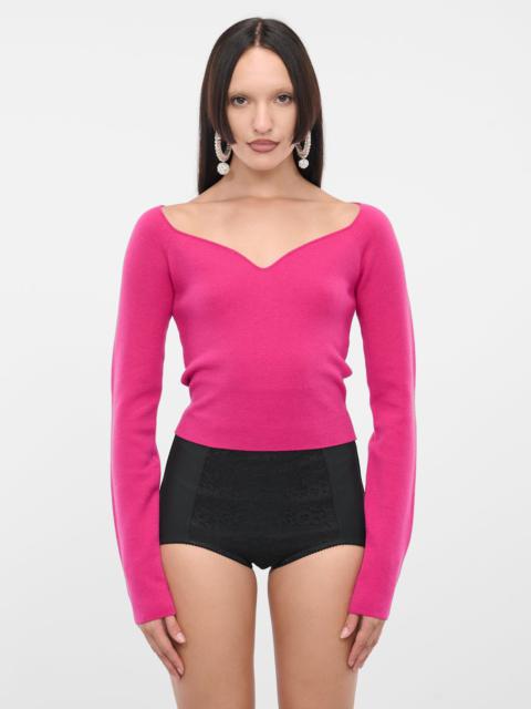 NINA RICCI Sweetheart Knit Top