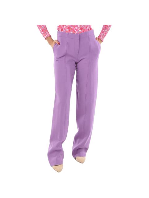 FERRAGAMO Ferragamo Wool-Blend Latex Palazzo Pant