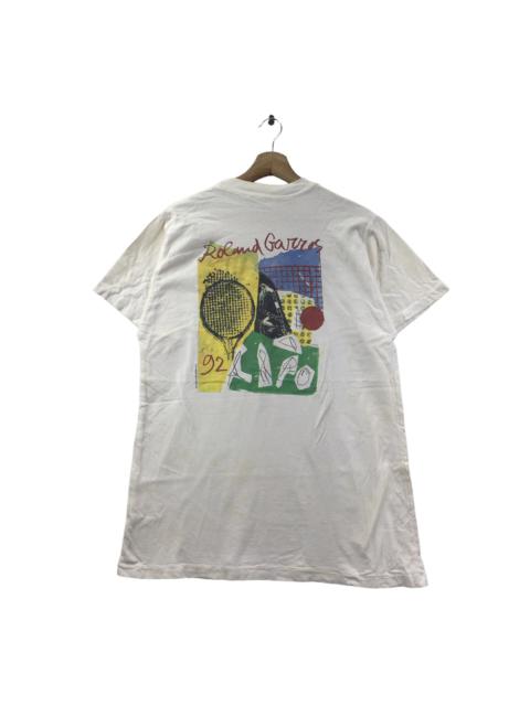 Other Designers Vintage - Vtg 1992 ROLAND GARROS TENNIS Grand Slam Tee Shirt French