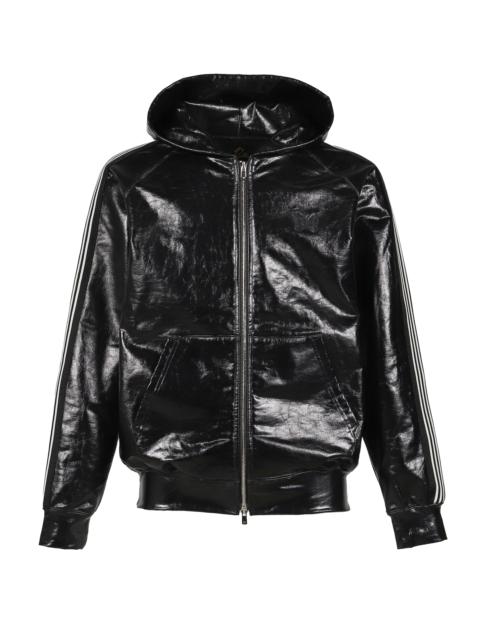 NEEDLES ZIPPED TRACK HOODY - COTTON JERSEY / COATING (EXCLUSIVE) / BLK