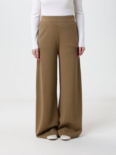 Max Mara Max Mara Women High-Waisted Wide Leg Knit Wool Trousers Max Mara
