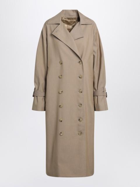 TOTEME Beige cotton blend double-breasted trench coat