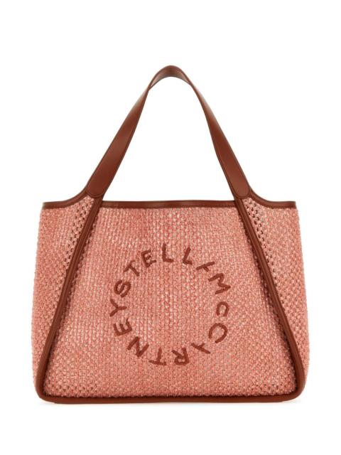 Stella McCartney Stella Mccartney Women Pink Raffia Stella Logo Shopping Bag