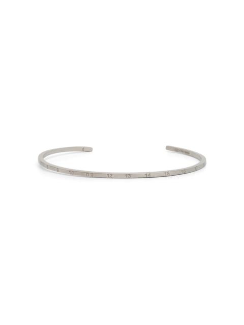 Maison Margiela Numerical Cuff 2mm Bracelet in Silver