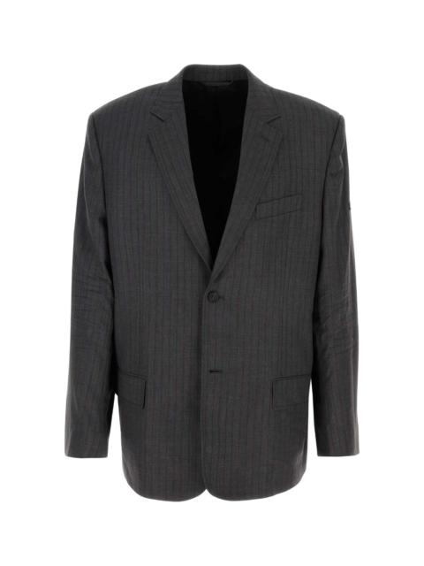 BALENCIAGA Embroidered Wool Blazer