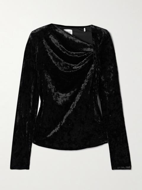 Isabel Marant Étoile Baixa Draped Velvet Top