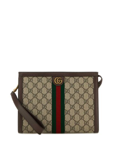 GUCCI Gucci Men Printed Gg Supreme Fabric Ophidia Clutch