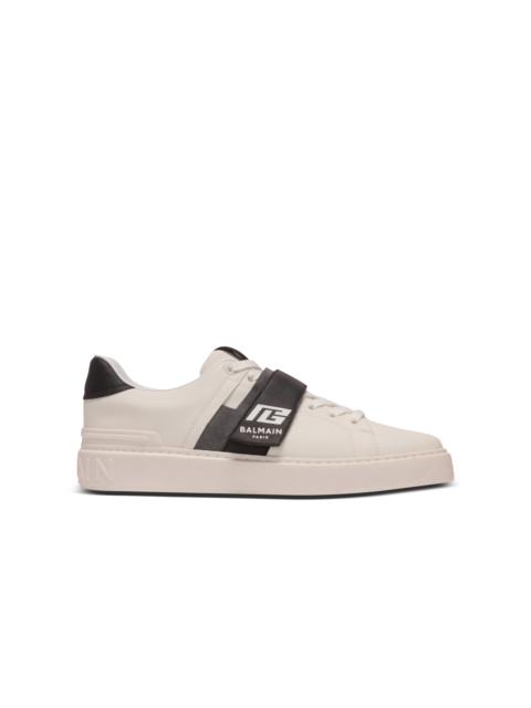 Balmain Calfskin B-Court trainers with PB tongue