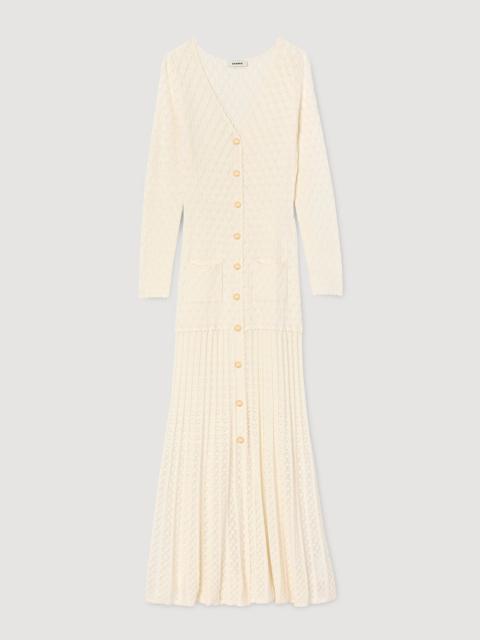 Sandro FANCY KNIT MIDI DRESS