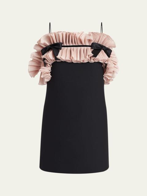 Valentino Ruffle Bow Sleeveless Mini Dress
