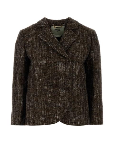 FENDI Fendi Women Multicolor Wool Blend Blazer