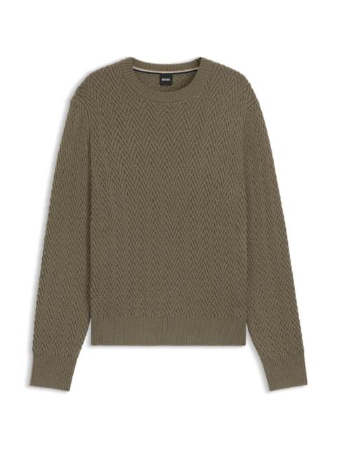 BOSS OVERSIZED-FIT SWEATER IN CASHMERE WITH COTTON