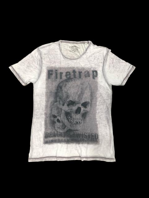 Other Designers Firetrap - DISTRESSED PATTERN SEETHROUGH THIN LAYER SKULL PRINT SHIRT