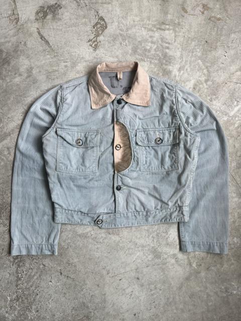 Vintage Kapital Stripe Military Denim Jacket